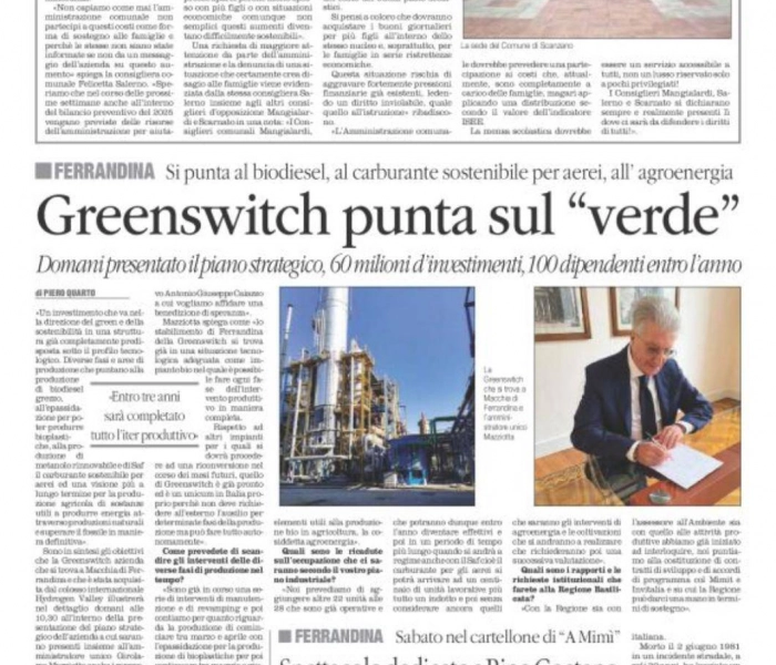 Greenswitch punta sul verde